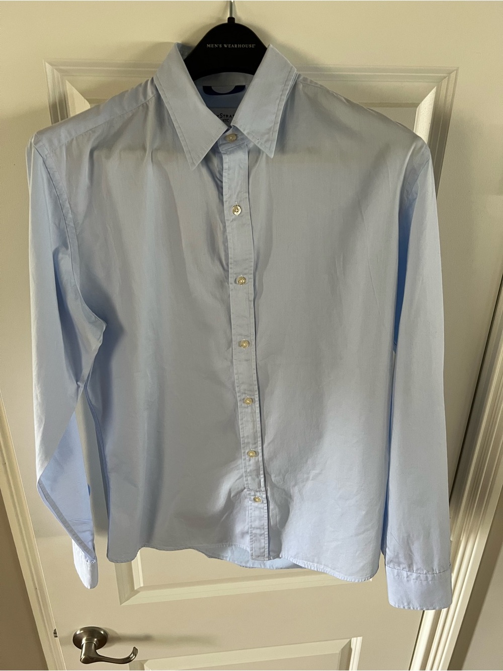 Teddy Stratford NYC Light Blue 100% Cotton Dress Shirt | Men’s Medium